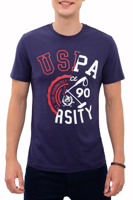 Футболка мужская G081GL0110YAIZ U.S. POLO Assn. синяя S