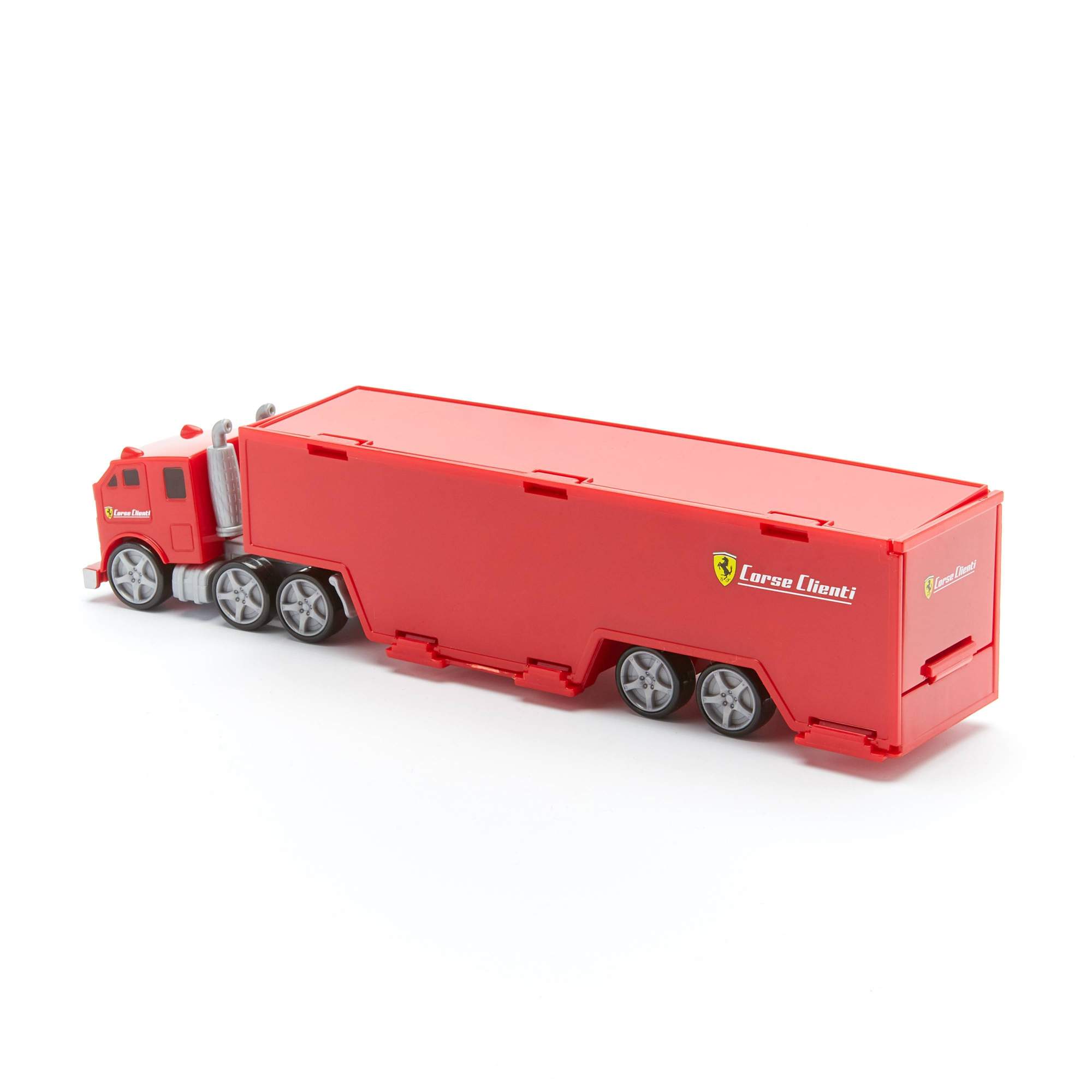 Купить maisto Машинка Гоночный прицеп FM Ferrari Evolution Hauler, 1:64,  красная 12388, цены на Мегамаркет