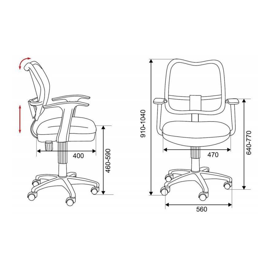 Компьютерное кресло Бюрократ CH-W797/BR/TW-14C, белый/коричневый