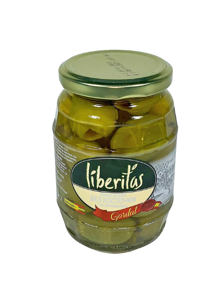 Оливки Liberitas зеленые без косточки Gordal 370 мл