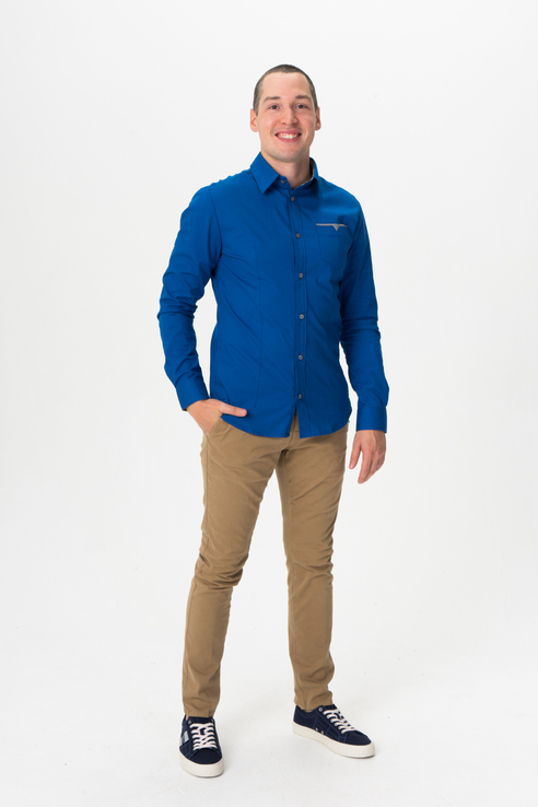 Рубашка мужская Envy Lab R43 синяя 46