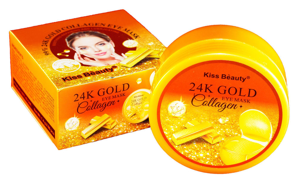 24k gold collagen. Gold Eye Mask Kiss Beauty 24k. 24 K Gold Collagen для глаз. Kiss Beauty 24k Gold.