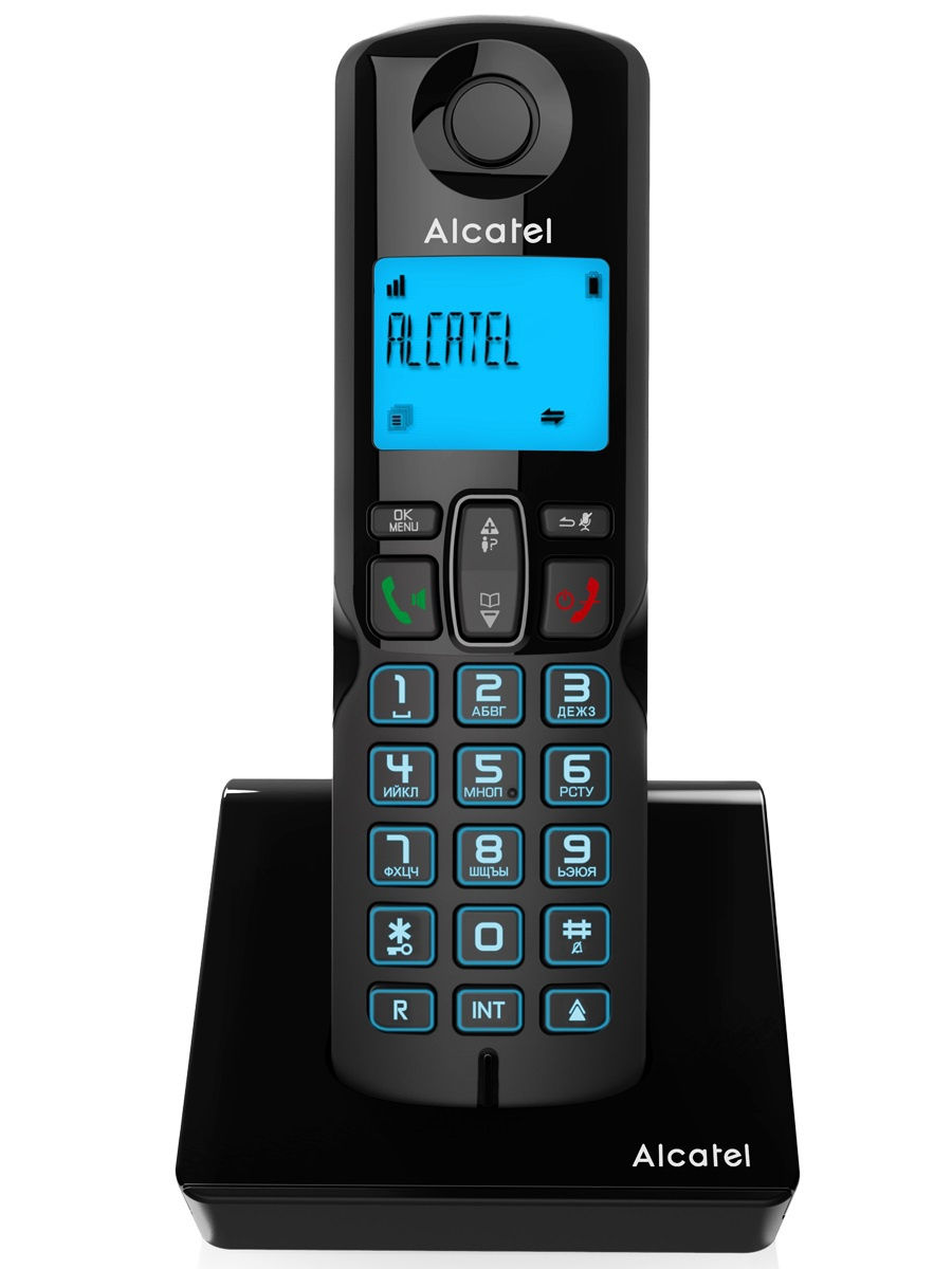 DECT телефон Alcatel S250 черный - купить в telmi.ru, цена на Мегамаркет