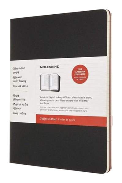 Блокнот «Cahier Subjectl» A4, 192 страницы, в линейку, Черный/Красный