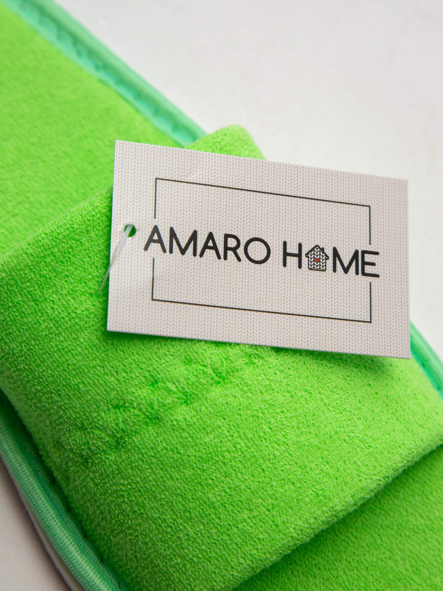 Миниатюра Тапочки женские Amaro Home HOME-4012 зеленые 36-38 RU №8