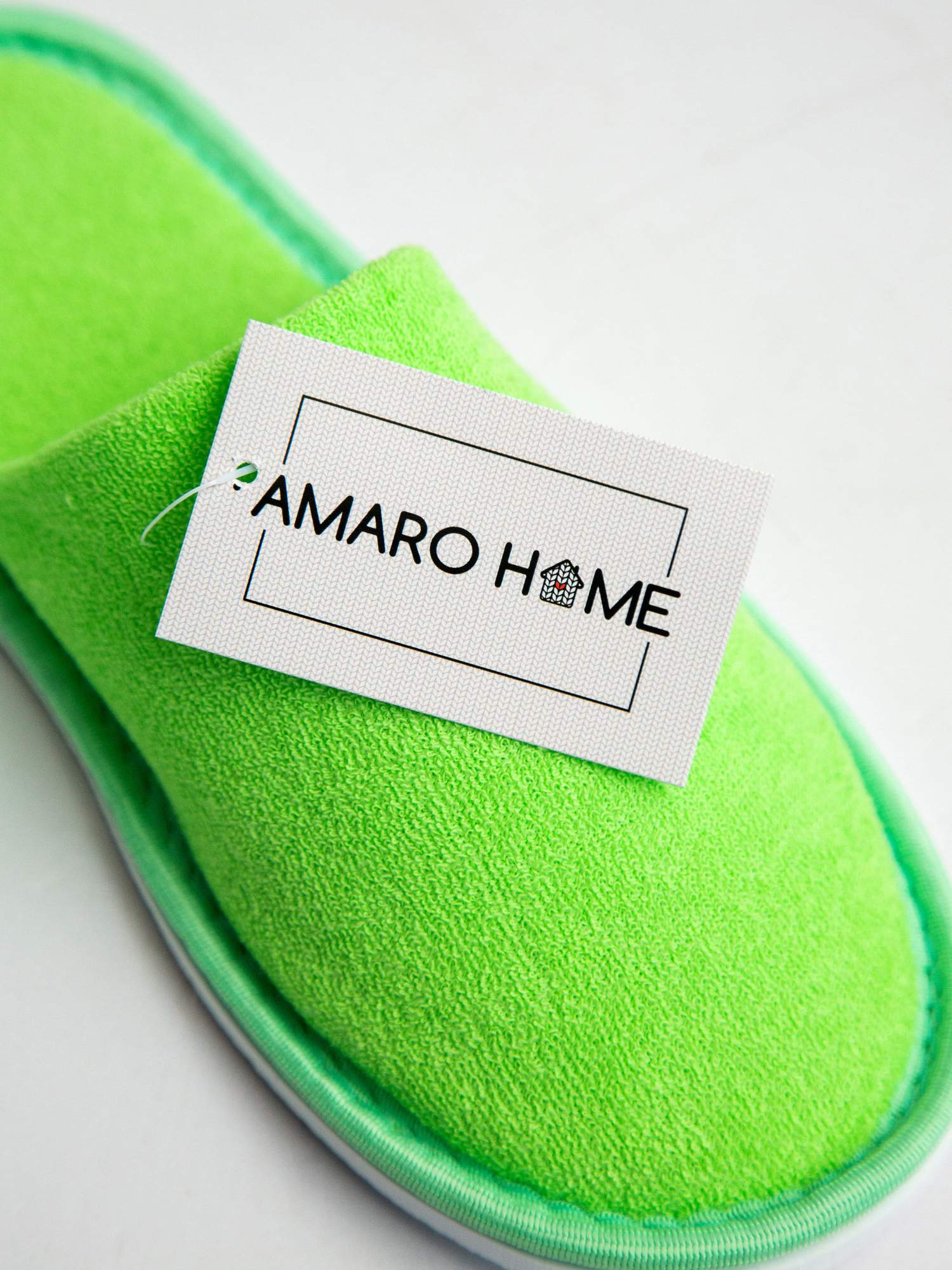 Миниатюра Тапочки женские Amaro Home HOME-4013 зеленые 36-38 RU №7