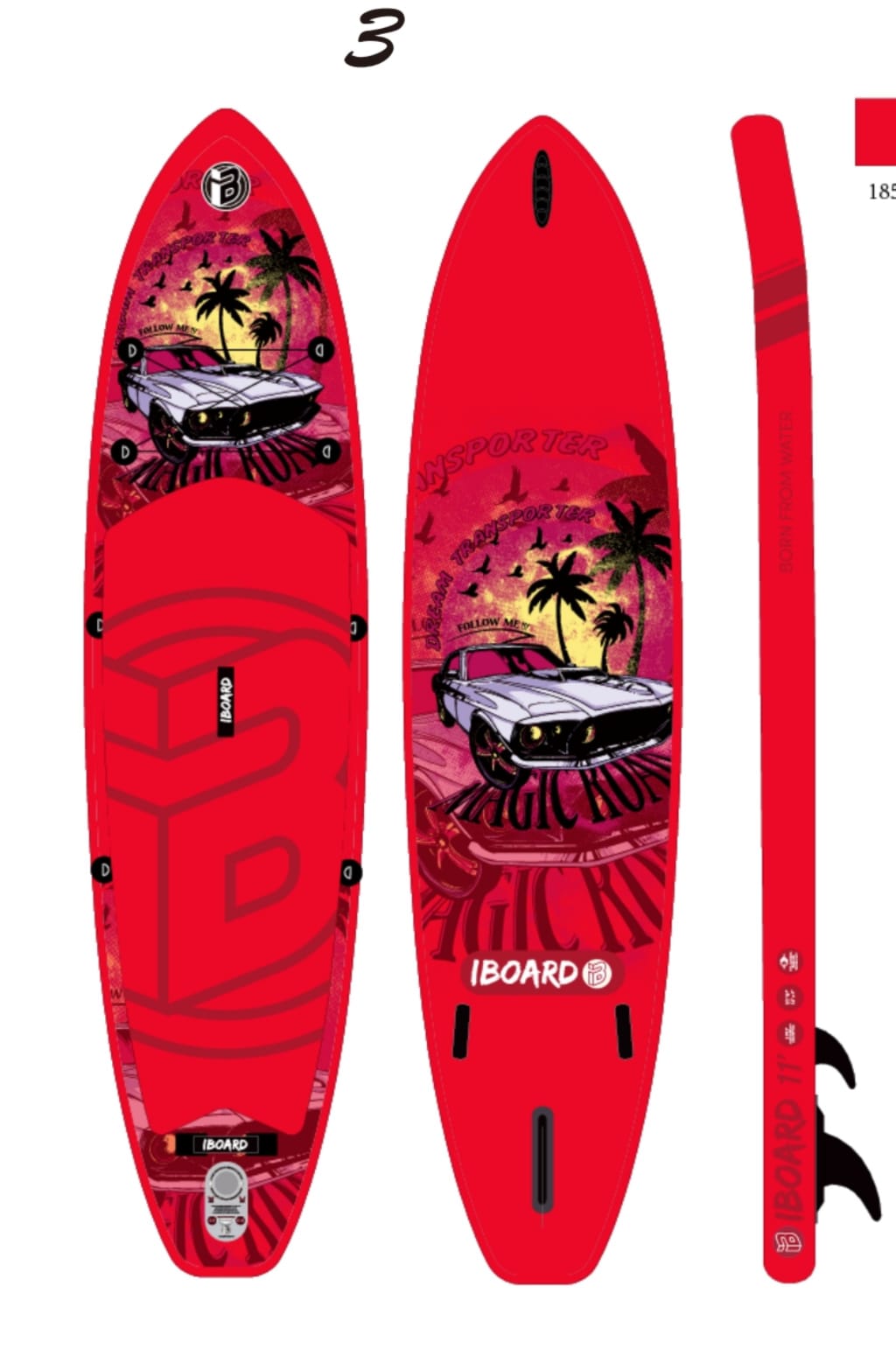 SUP-борд IBOARD Майями (Miami) 11" 335х81х15, до 120 кг, с комплектом - купить в lucky_sup, цена на Мегамаркет