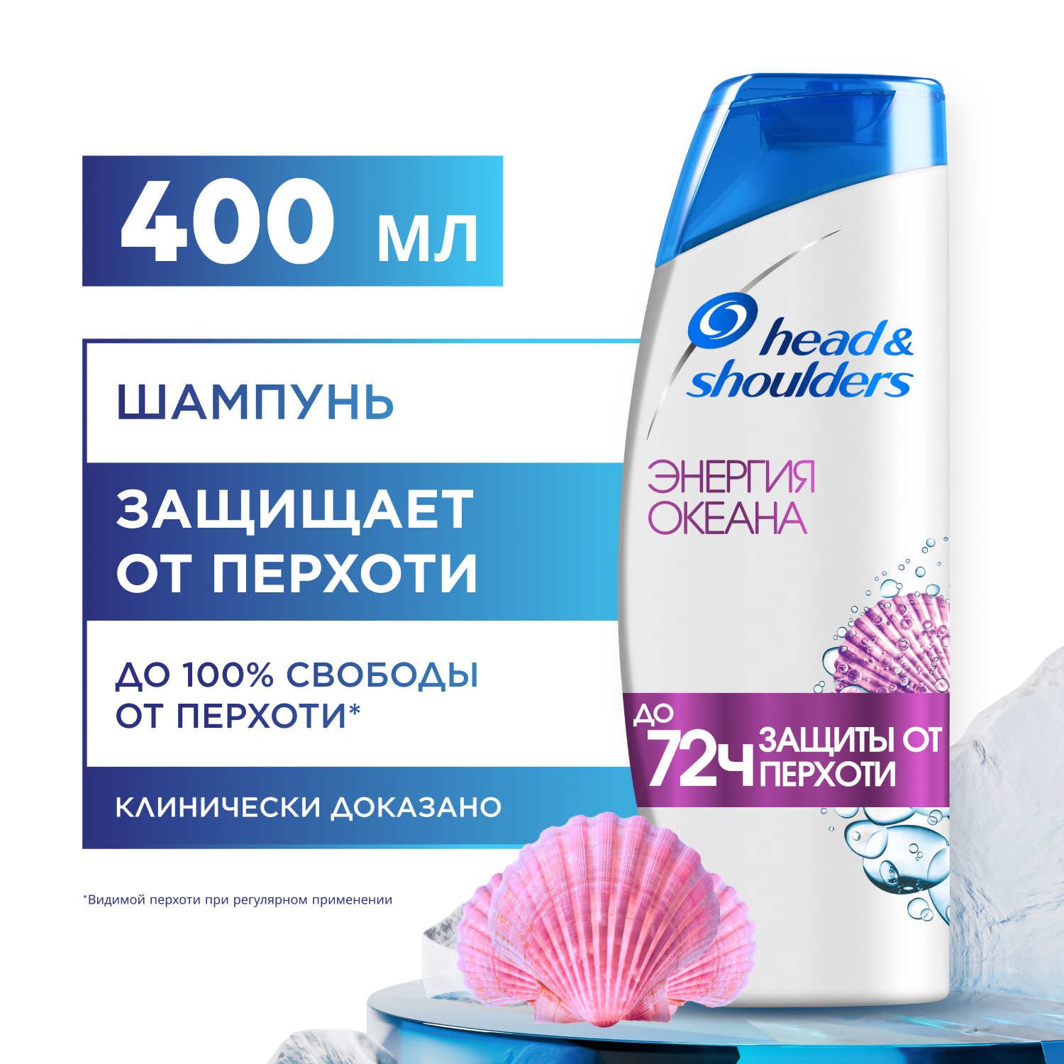 Шампунь Head & Shoulders Энергия океана для жизненной энергии волос 400 мл - купить в clean house (со склада МегаМаркет), цена на Мегамаркет