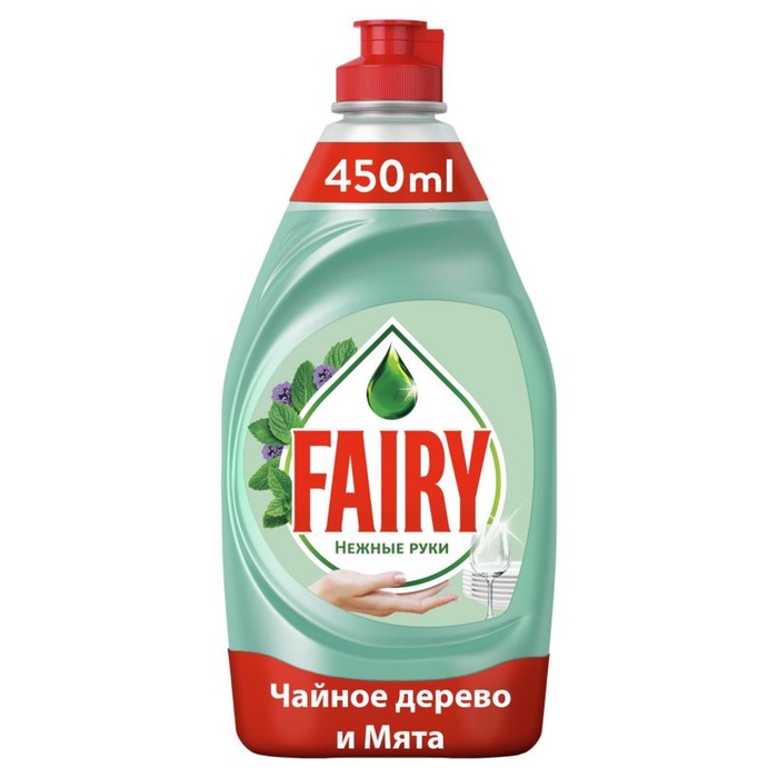 Средство для мытья посуды Fairy нежные руки чайное дерево и мята 450 мл - купить в Москве, цены на Мегамаркет | 100001553942