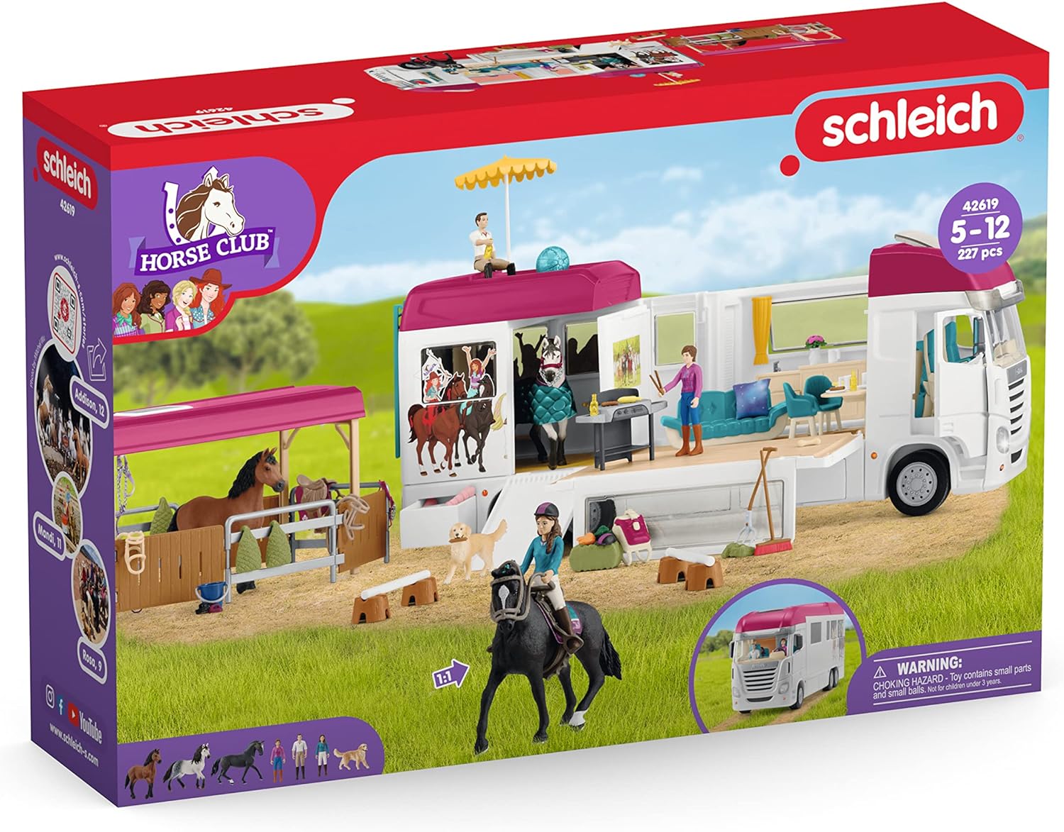 Купить игровой набор Конный дом на колесах Schleich Horse Club, Шляйх  42619, цены на Мегамаркет