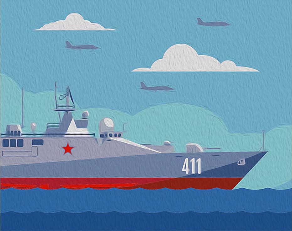 Детская картинка военный корабль