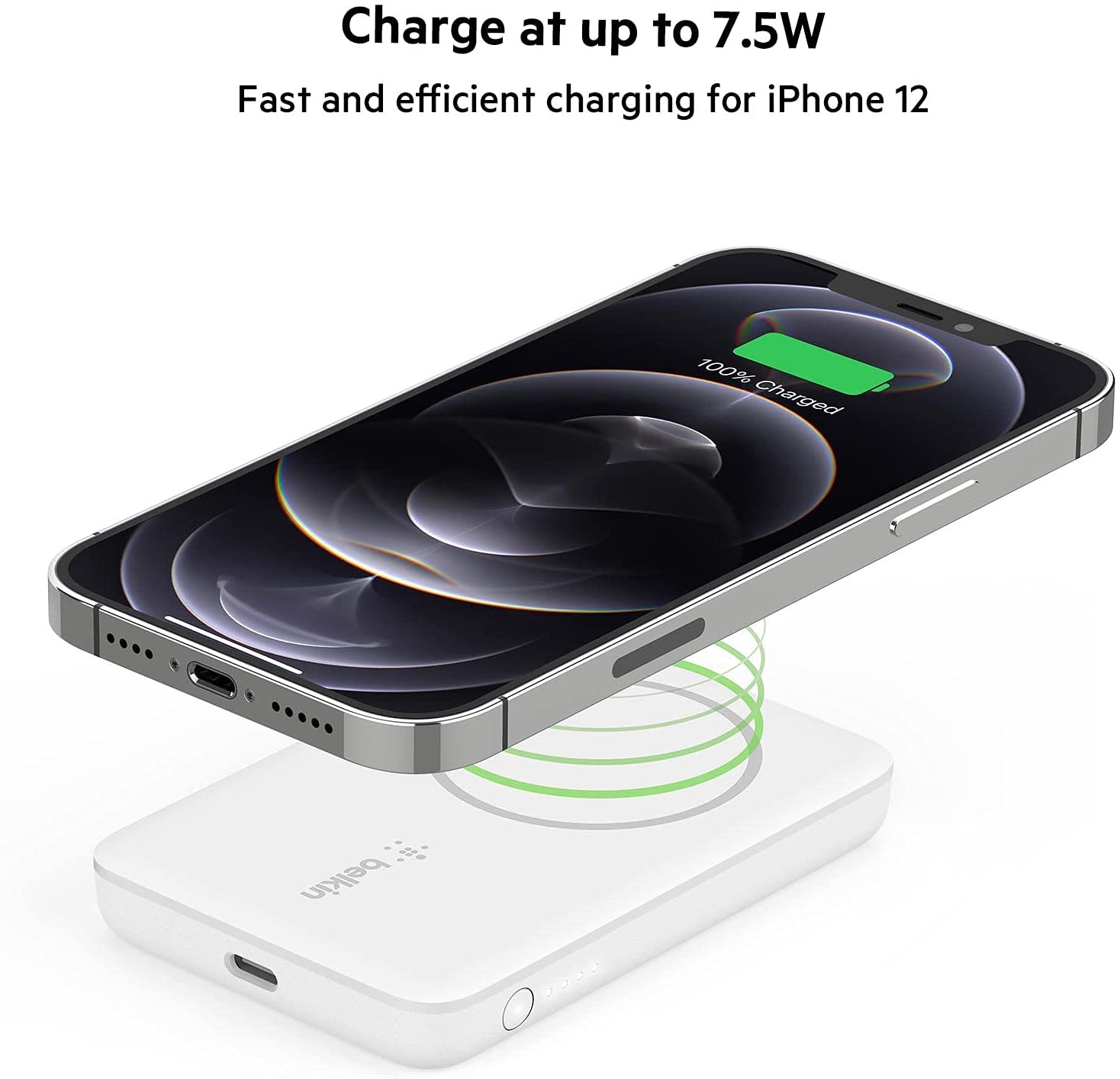 Внешний аккумулятор Belkin Magnetic Wireless 2500mAh (BPD002btWH) для  iPhone 12 (White) - купить в Москве, цены в интернет-магазинах Мегамаркет