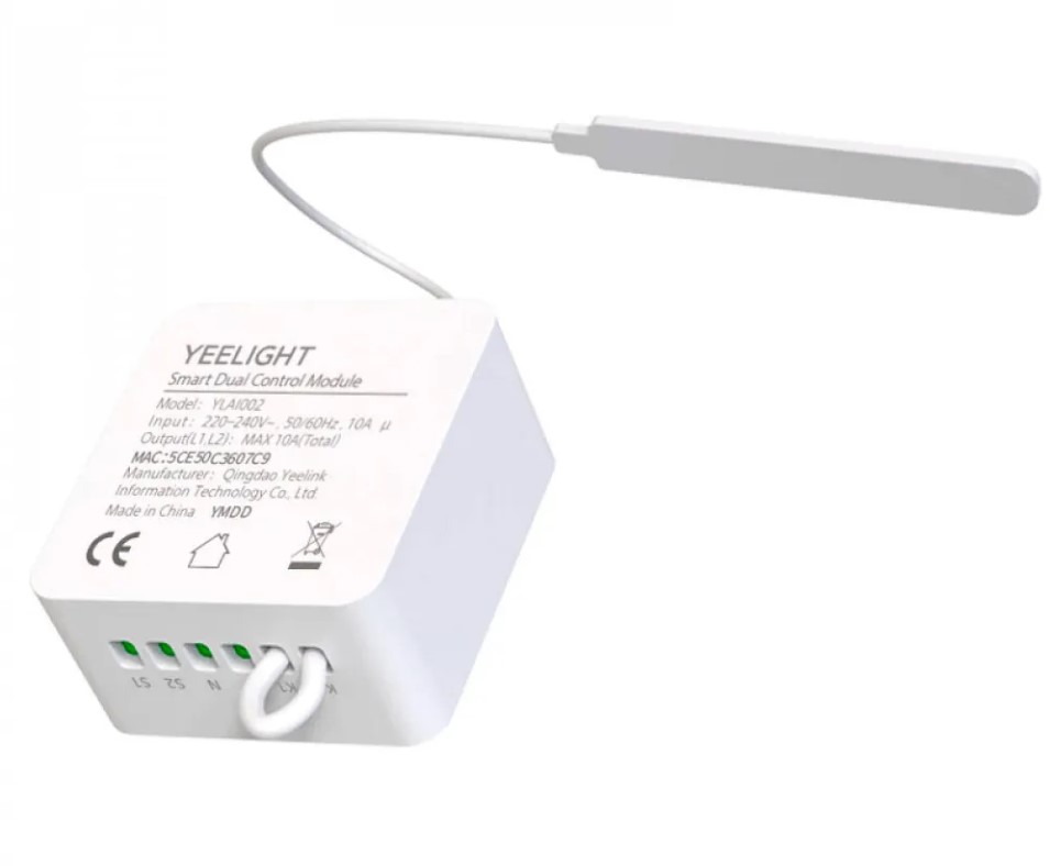 Yeelight smart dual control module схема подключения