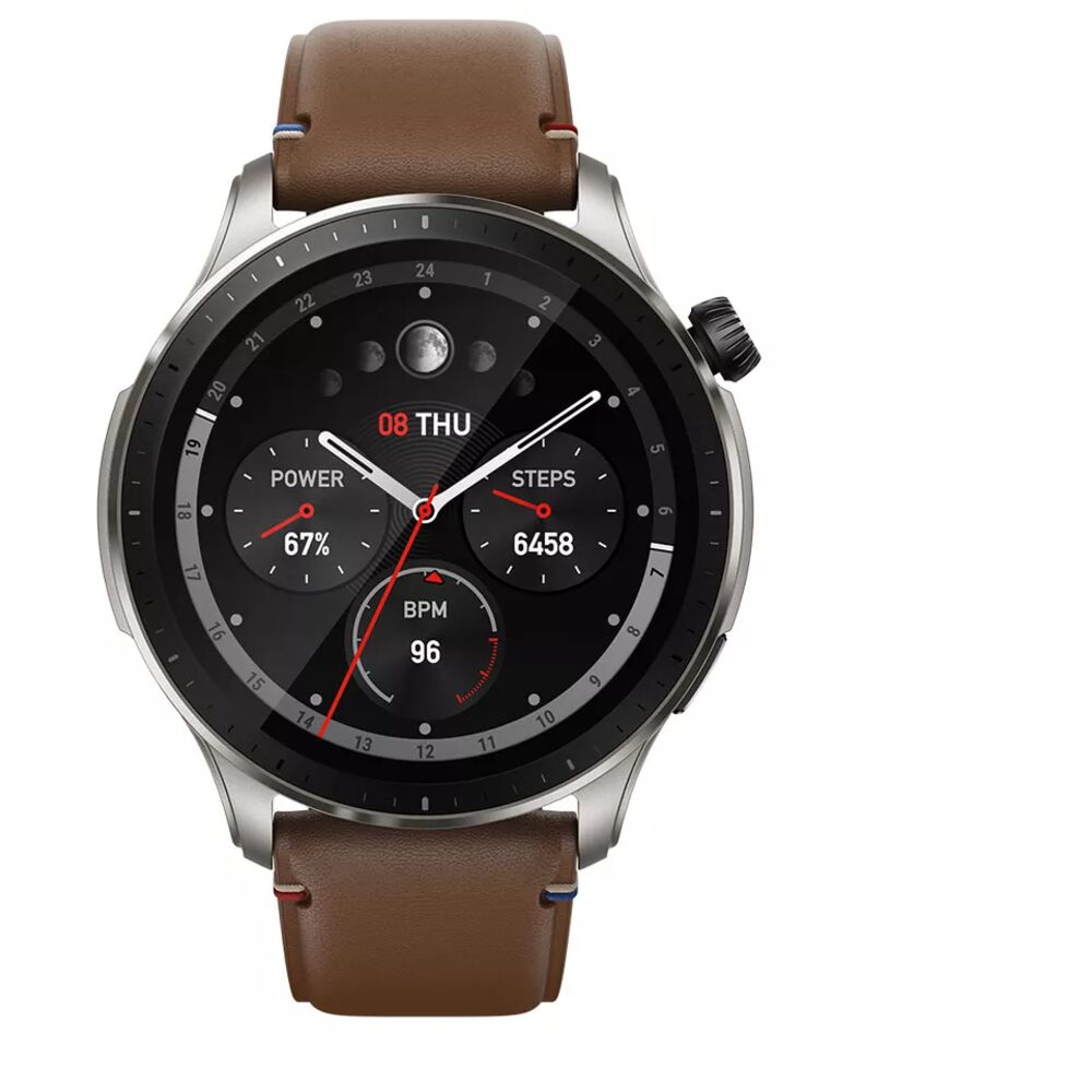 Смарт-часы Amazfit GTR 4 серебристый/коричневый - купить в МАРКЕТТРЕЙД, цена на Мегамаркет