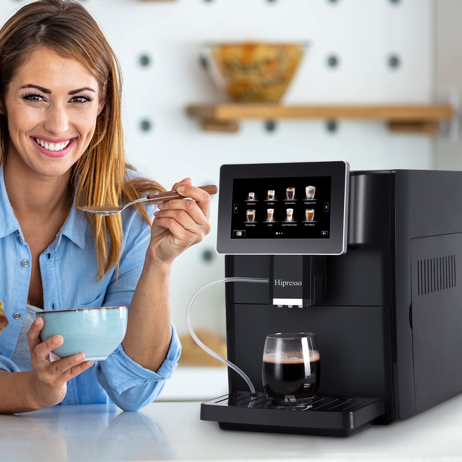 Кофемашина автоматическая Hipresso CM1001 серебристый, черный, купить в  Москве, цены в интернет-магазинах на Мегамаркет