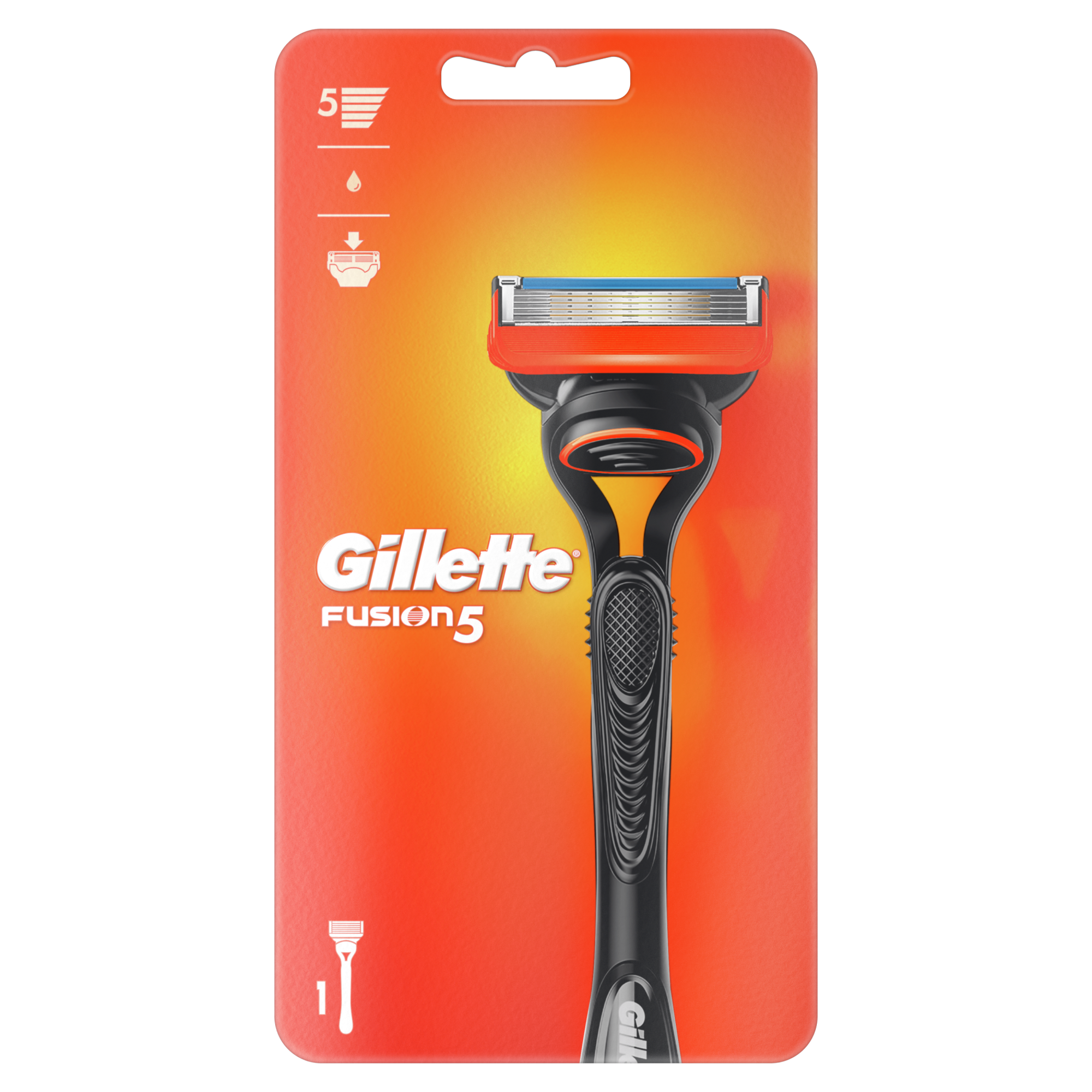 Купить бритвенный станок Gillette Fusion5 мужской, с 1 сменной кассетой, цены на Мегамаркет | Артикул: 100001554463