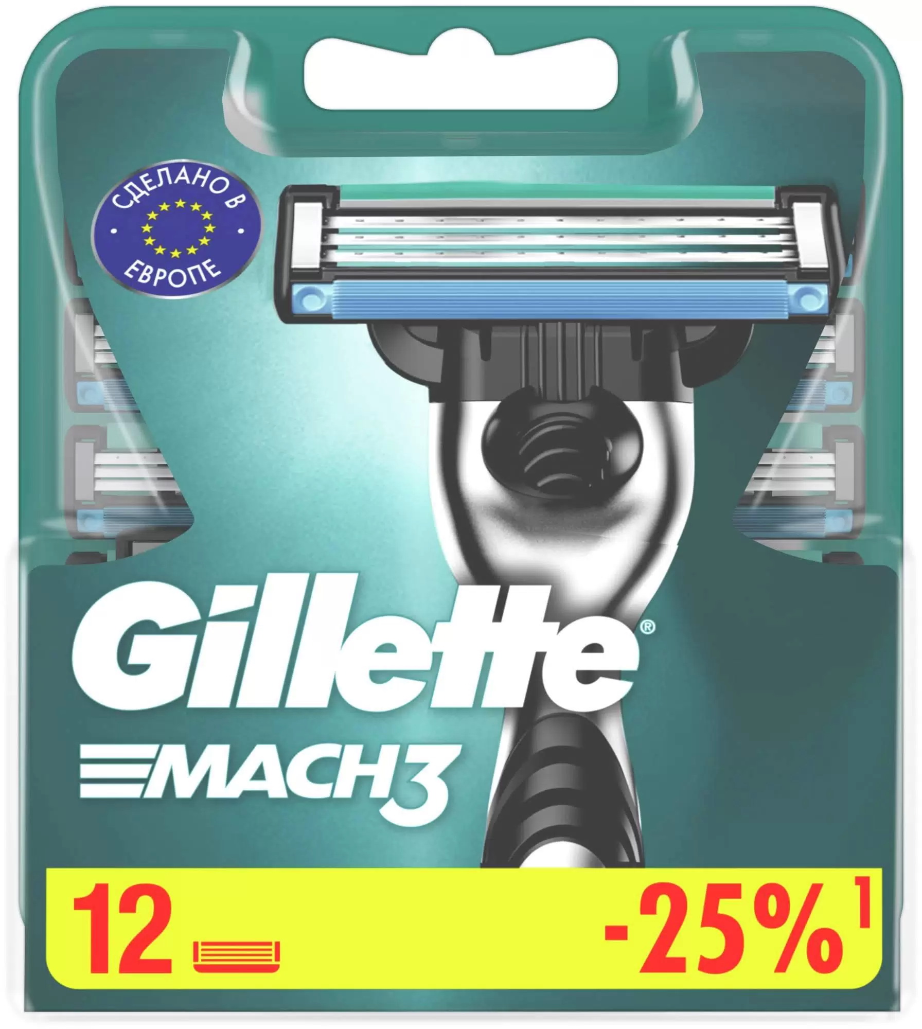 Купить сменные кассеты Gillette Mach3 12 шт, цены на Мегамаркет | Артикул: 100001554495