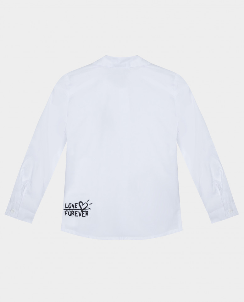 Белая рубашка с длинным рукавом Gulliver 22031GBC2201 р.86