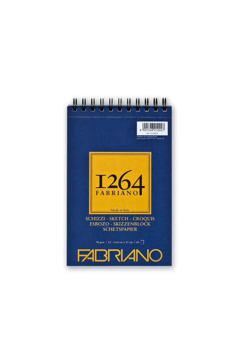 Альбом для графики Fabriano 1264 SKETCH 90г/м.кв 14,8х21 60 листов