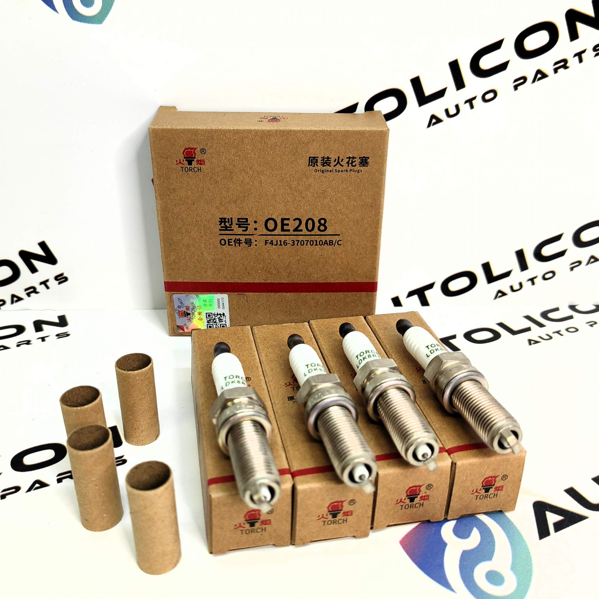 Комплект свечей зажигания TORCH F4J163707010 4 шт.CHERY TIGGO 4, 7