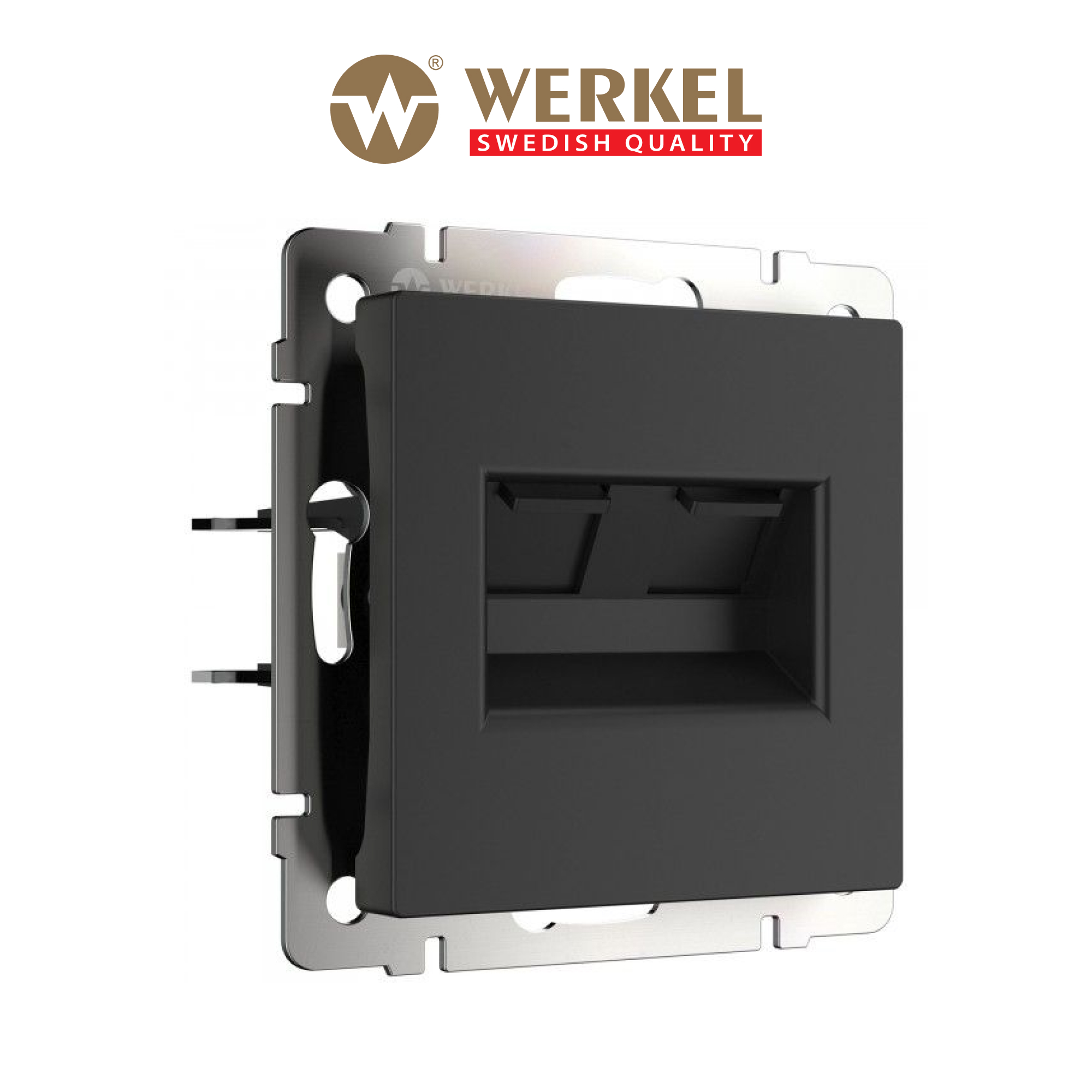 Розетка двойная Ethernet RJ-45 (черный матовый) Werkel W1182208 купить в  интернет-магазине, цены на Мегамаркет