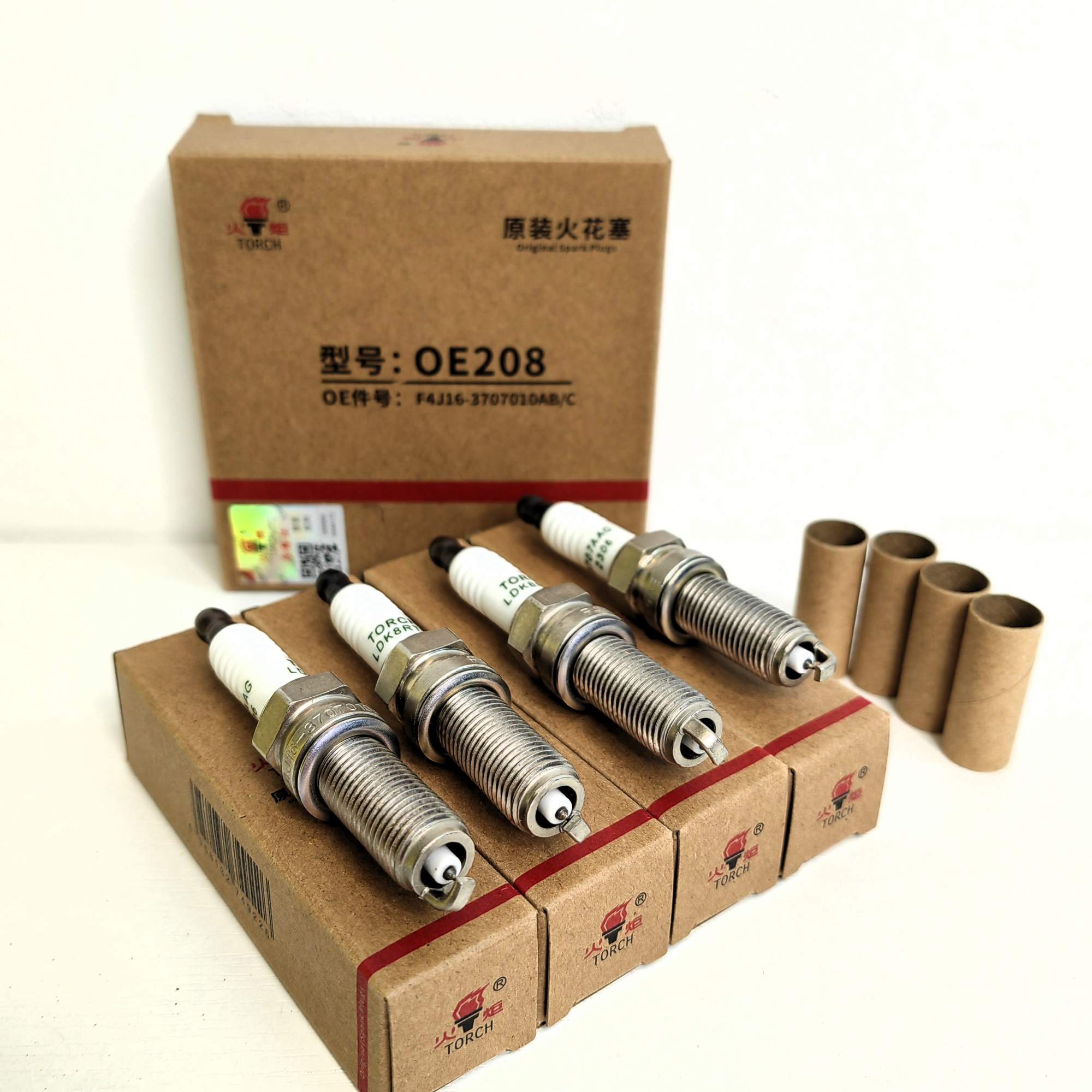 Комплект свечей зажигания TORCH F4J163707010 4 шт.CHERY TIGGO 4, 7