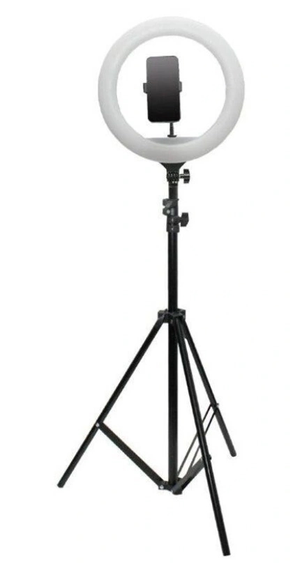 Кольцевая селфи LED светодиодная лампа QX 300 (30 см), держатель телефона, штатив 210 см