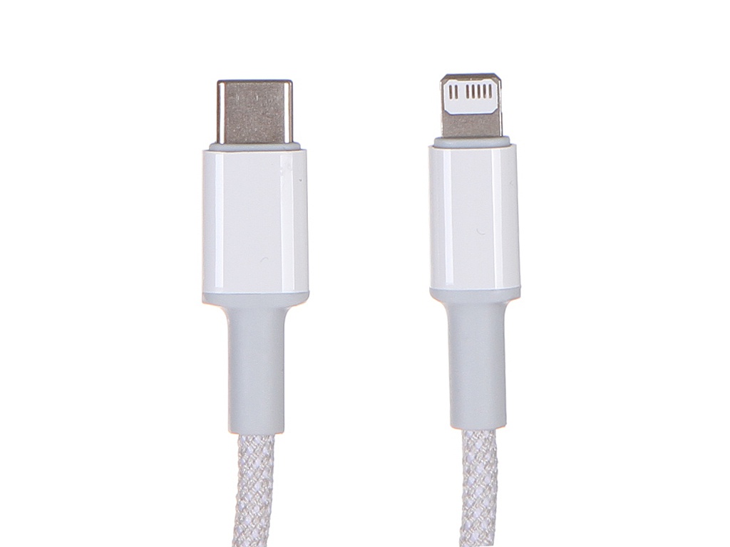 Аксессуар Baseus High Density Braided USB Type-C - Lightning 20W 1m White CATLGD-02, купить в Москве, цены в интернет-магазинах на Мегамаркет