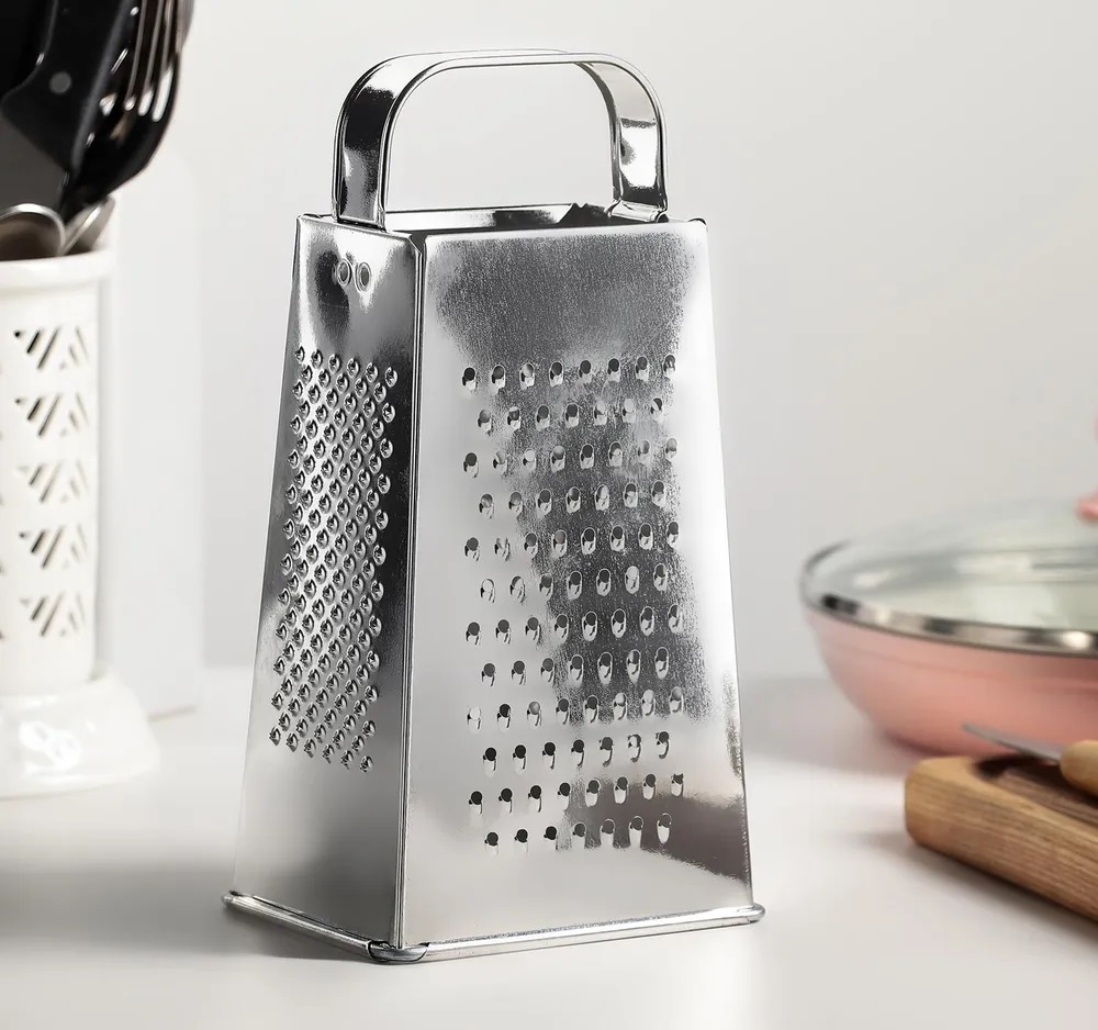 Кухонные терки. Терка Grater Universal. Терка «универсал», 4 грани. Тёрка 4 грани, 11x8.5x22 см. Терка универсал 4 грани 11х8,5х22см 1324847.