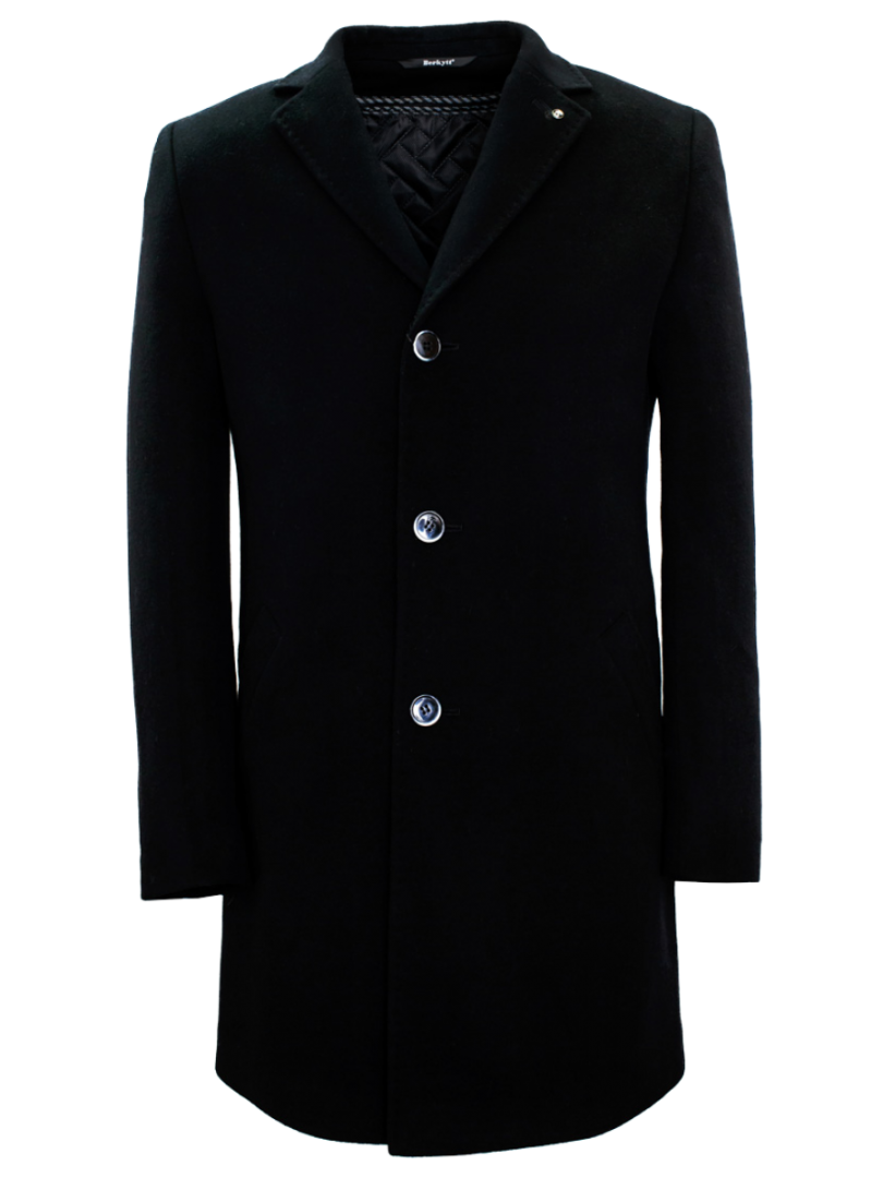 Пальто мужское Berkytt 104/2 И1676.1 черное 60/182 RU