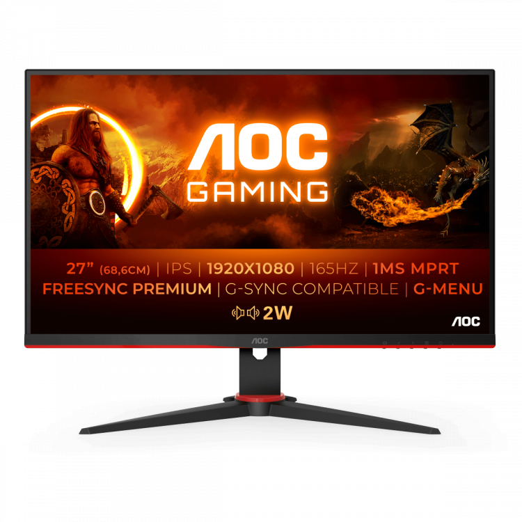 27" Монитор AOC 27G2SPAE/BK черный 165Hz 1920x1080 IPS - купить в Lime Store, цена на Мегамаркет