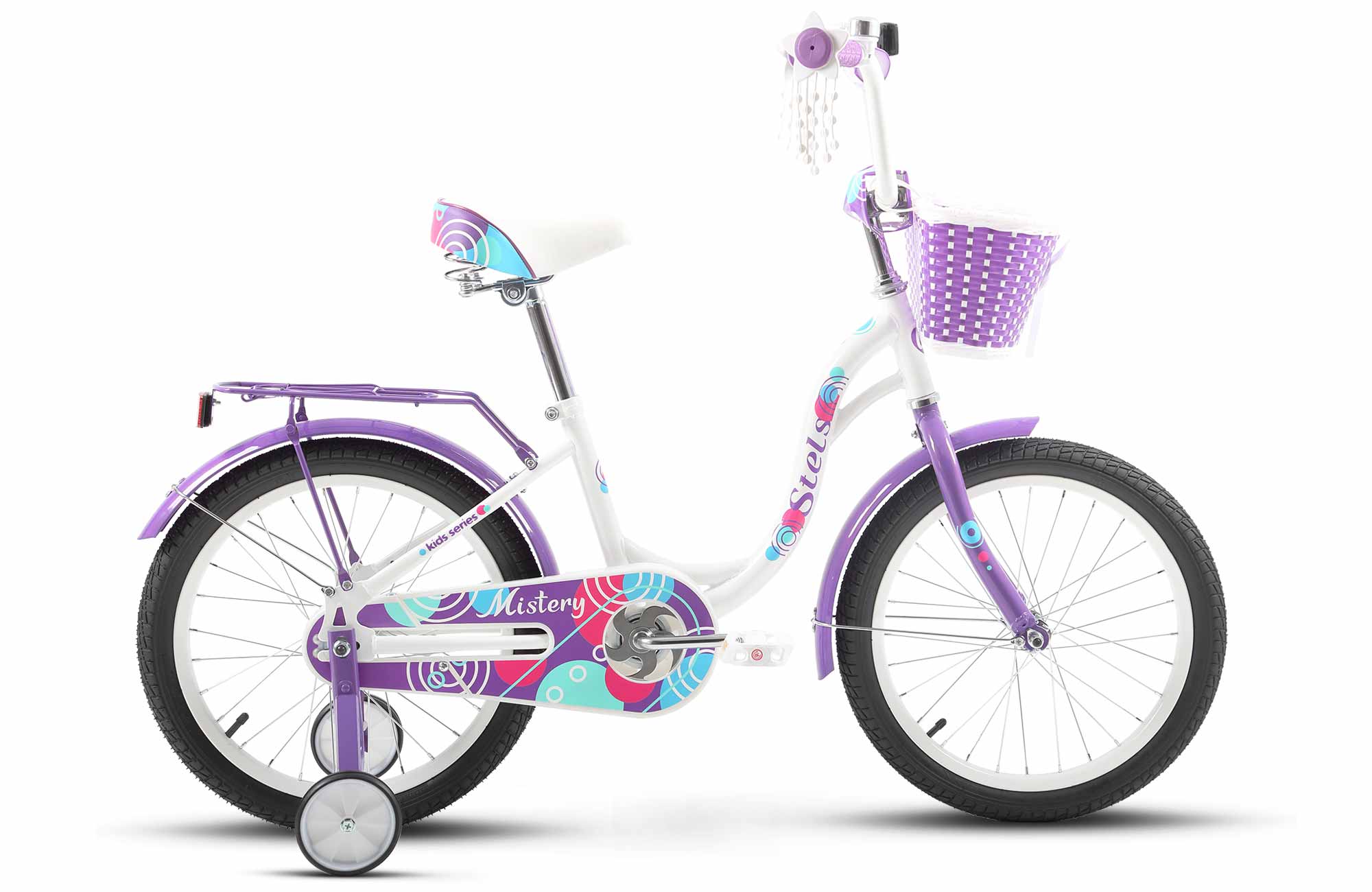 Купить детский велосипед STELS Mistery C 18 Z010 11.2 Белый Фиолетовый, цены на Мегамаркет | Артикул: 600017109196