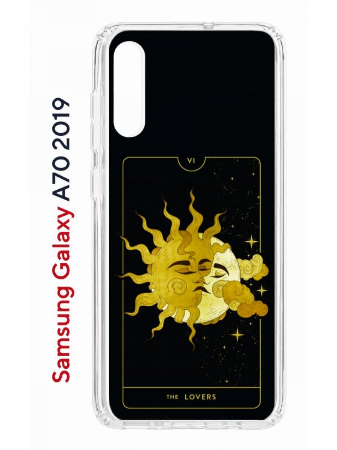 Чехол на Samsung A70 Kruche Print Tarot Lovers,противоударный бампер,с  защитой камеры, купить в Москве, цены в интернет-магазинах на Мегамаркет