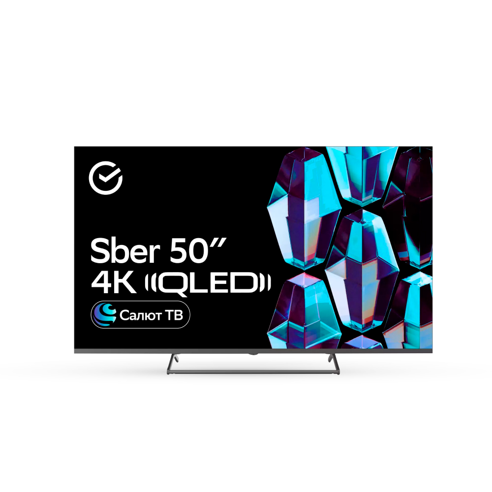 Телевизор Sber SDX-50UQ5231, 50"(127 см), UHD 4K RAM 2GB - купить в Мегамаркет Воронеж, цена на Мегамаркет