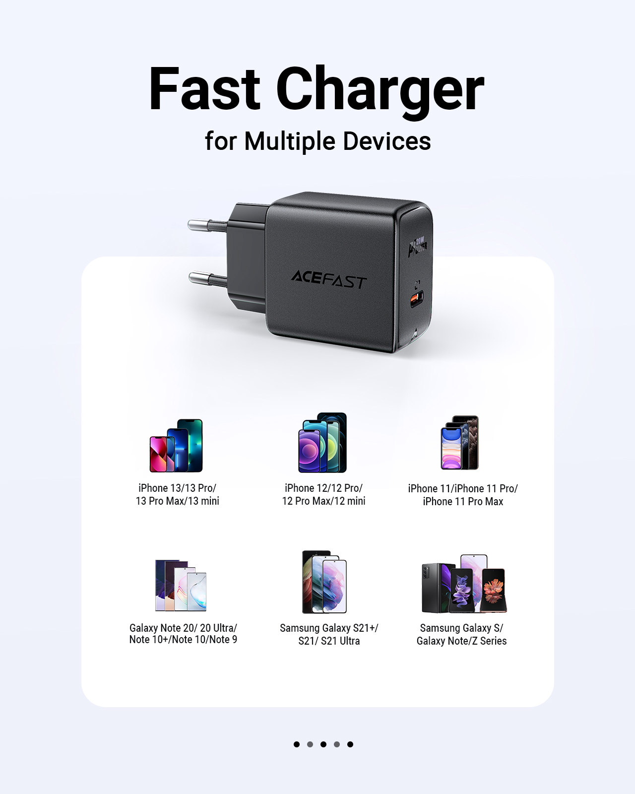 Сетевое зарядное устройство Acefast A1 PD20W single отсутствует 1xUSB  Type-C 2 А черный - купить в Mi92, цена на Мегамаркет