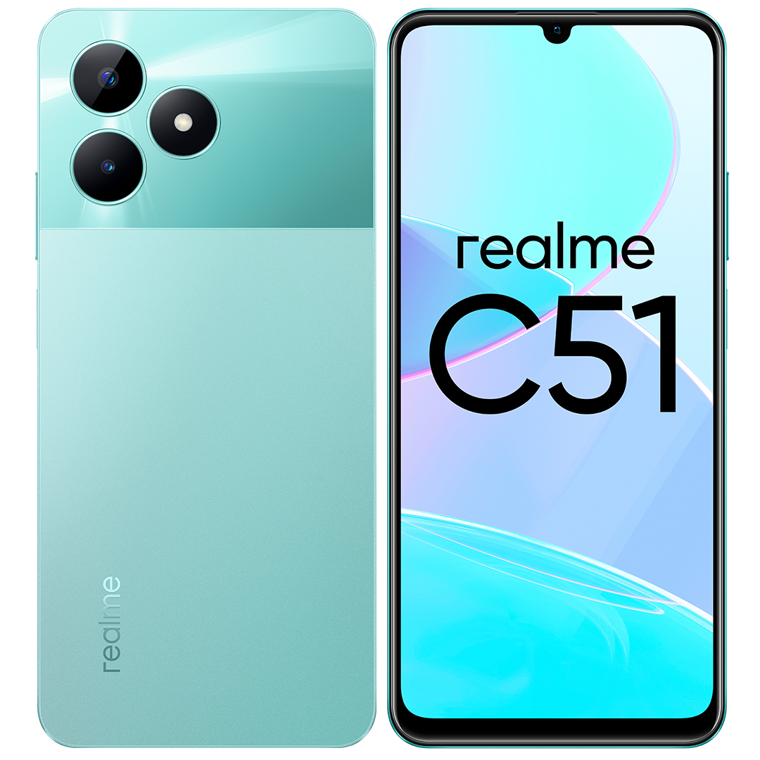 Смартфон Realme C51 4/64GB зеленый (RMX3830) - купить в play-off, цена на Мегамаркет