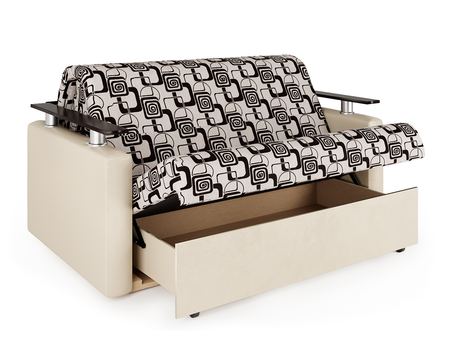 Диван-кровать Шарм-Дизайн Шарм 120, бежевый/ромб
