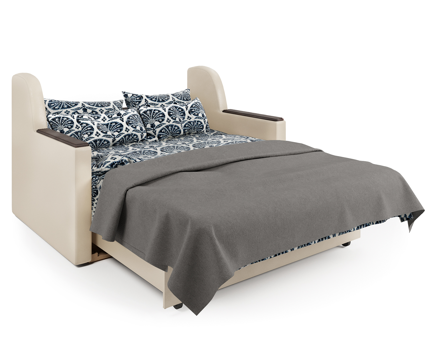 Диван-кровать Шарм-Дизайн Аккорд Д 140, бежевый/ромб