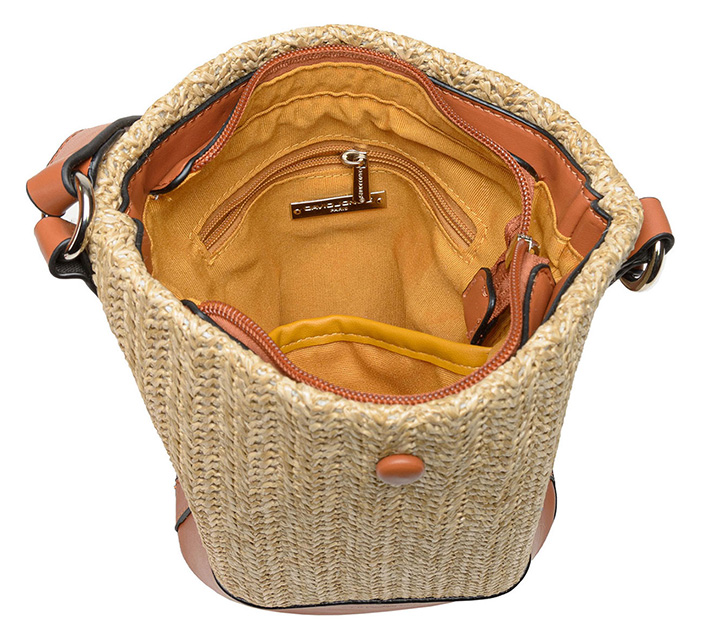 Комплект (брелок+сумка) женский David Jones 5743, коричневый