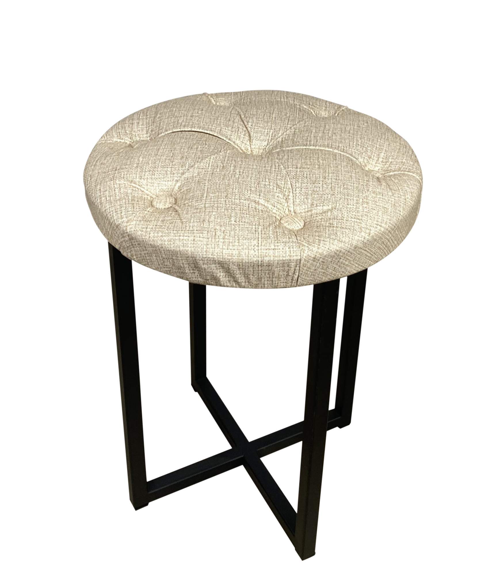 Табурет кухонный Solarius Бриз круглый, мягкое сиденье с каретной ...