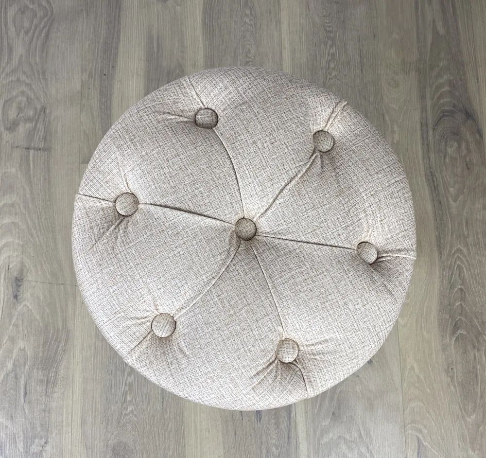 Табурет кухонный Solarius Бриз круглый, мягкое сиденье с каретной ...