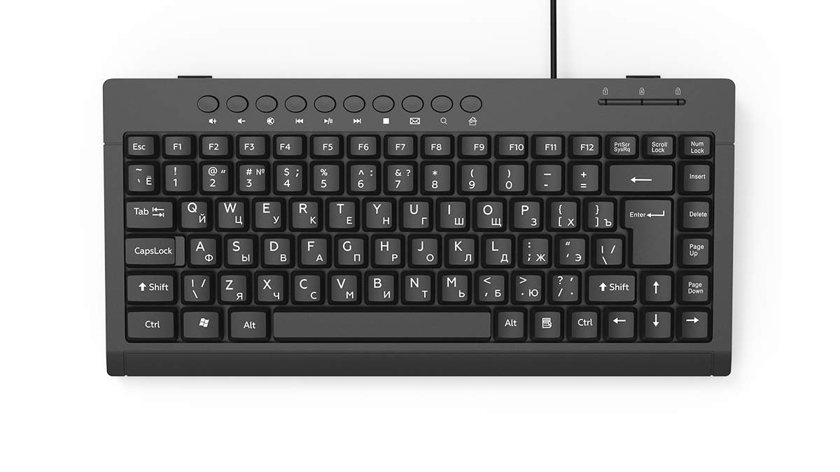 Проводная клавиатура Ritmix RKB-104 Black - купить в Pleer.ru (FBS), цена на Мегамаркет