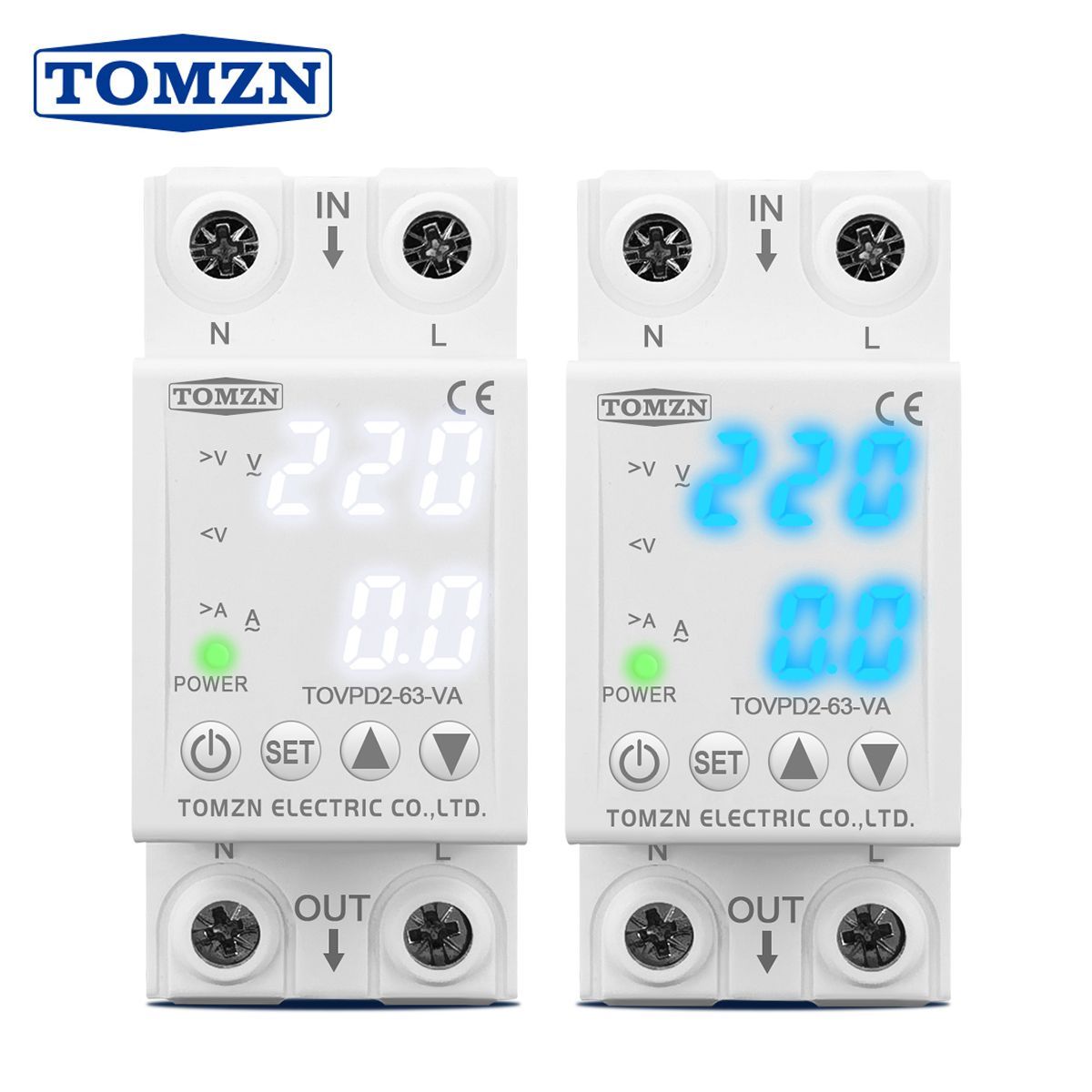 Реле контроля напряжения TOMZN TOVPD1-80-EC с защитой от перегрузки по току и пе - Товар на картинке можно купить.