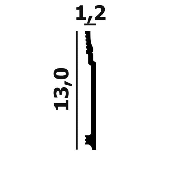 Плинтус напольный Перфект Plus P117 12x130x2000 мм дюрополимер широкий ...