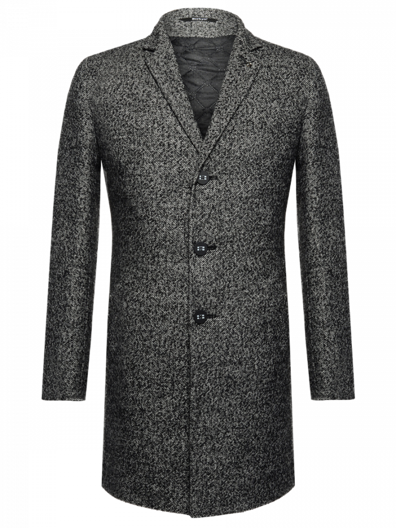 Пальто мужское Berkytt 106/1 И214 Slim-Fit серое 54/188 RU
