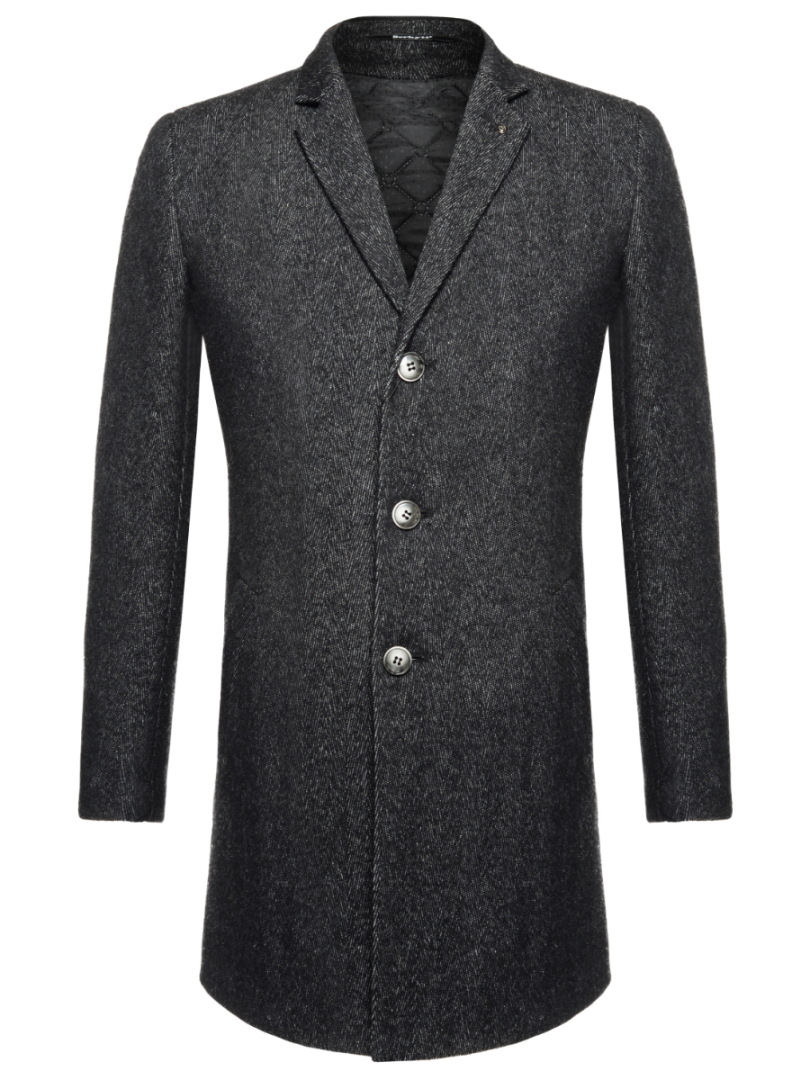 Пальто мужское Berkytt 106/1 Ч8063 Slim-Fit серое 46/170 RU