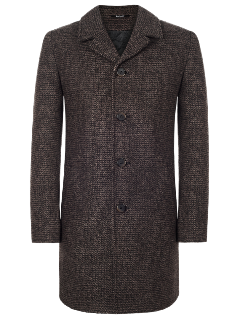 Пальто мужское Berkytt 107/1 Б850 Slim-Fit коричневое 52/182 RU