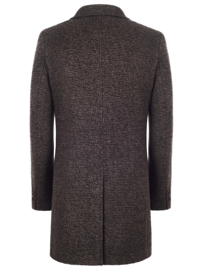 Пальто мужское Berkytt 107/1 Б850 Slim-Fit коричневое 52/182 RU