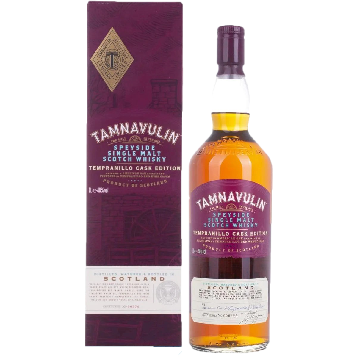 Виски Tamnavulin Distillery Tamnavulin Tempranillo Cask Edition Speyside Single 40% 0,7л - купить в Москве, цены на Мегамаркет | 100066237962