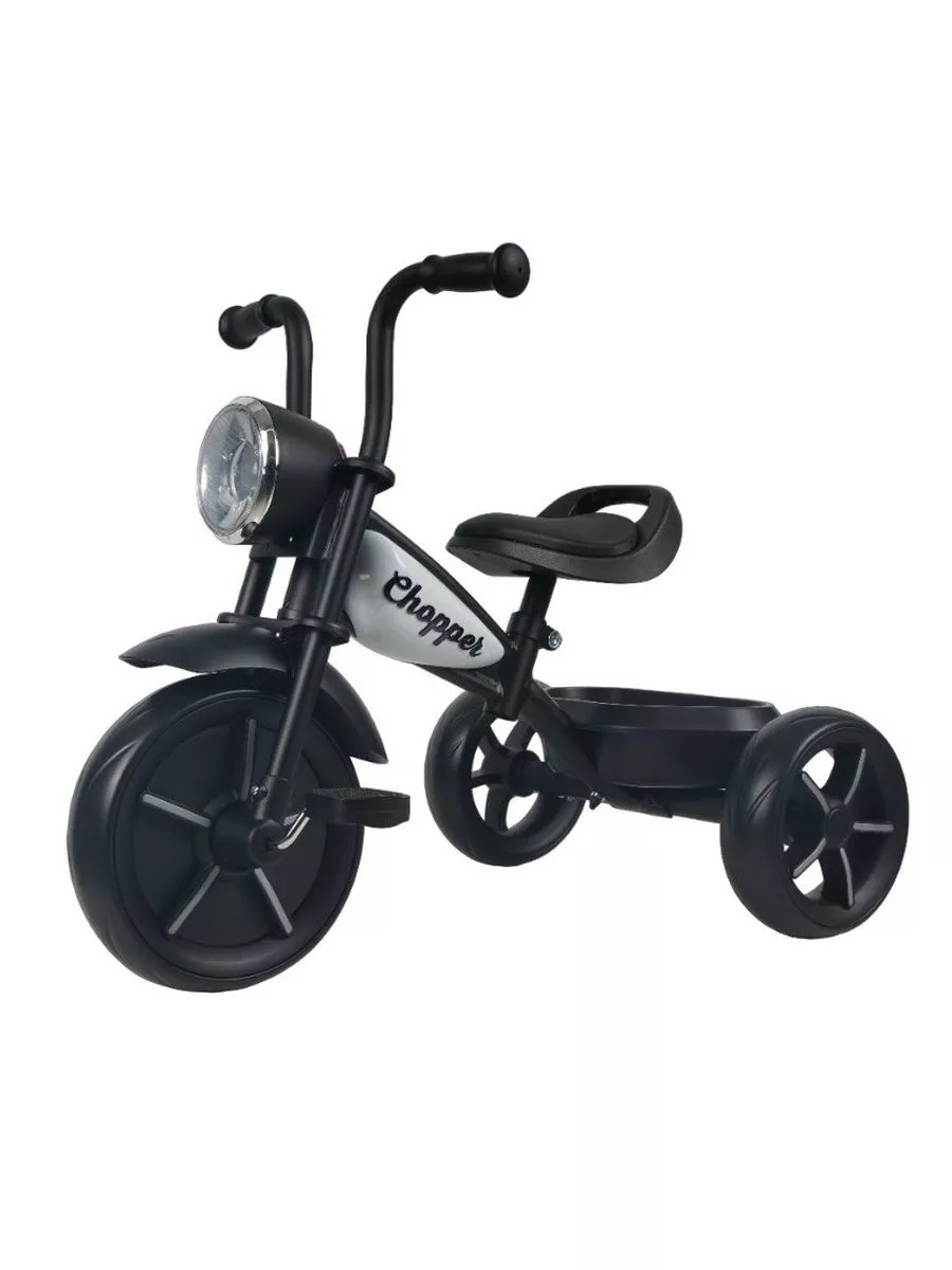 Купить велосипед трехколесный с фарой Chopper CH2W, свет, звук, белый, цены на Мегамаркет | Артикул: 600016123749